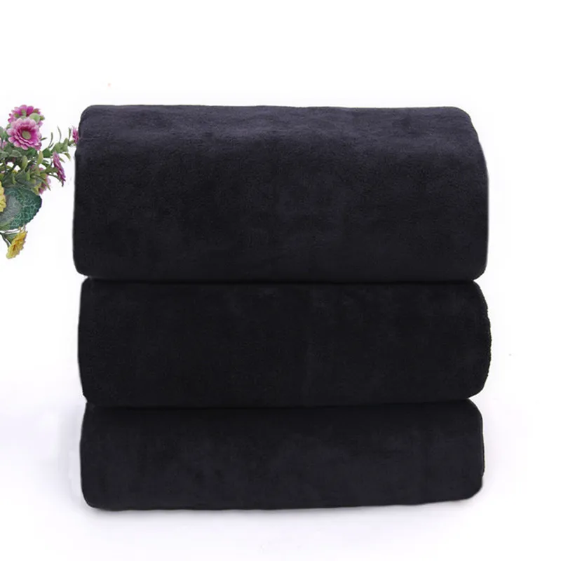 3 Thickened Black Microfiber Towels, Household Towels, Car Cleaning Cloths Multipurpose Wipes 5