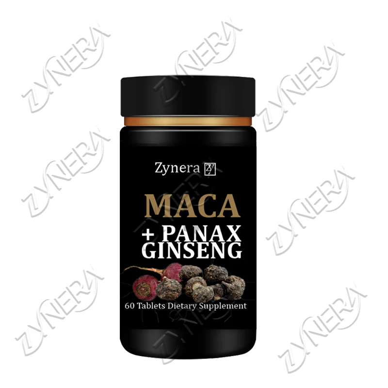 Organic Maca Root Power Tablets for Men Ginseng Pills Supplement for Health Energy