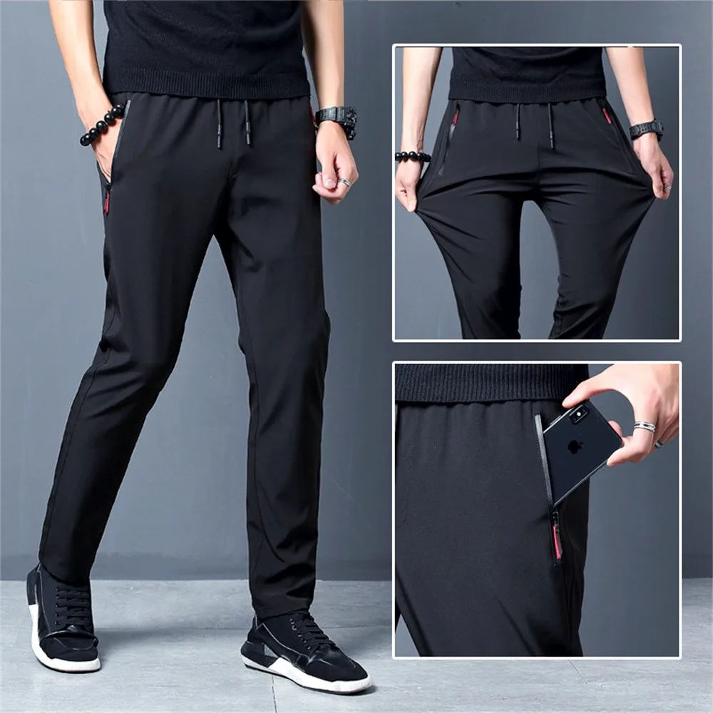 Men Sweatpants Plus Size Pants Casual Stretch Pants Summer Pants Sport Joggers Summer Long Pants