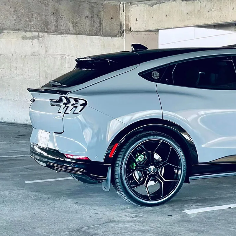 Für Ford Mustang Mach-E Mach E 2021 ab 2022, hochwertiger ABS-Heckspoiler, glänzend schwarz oder Carbonfaser-Look, Body Kit – Detail 6