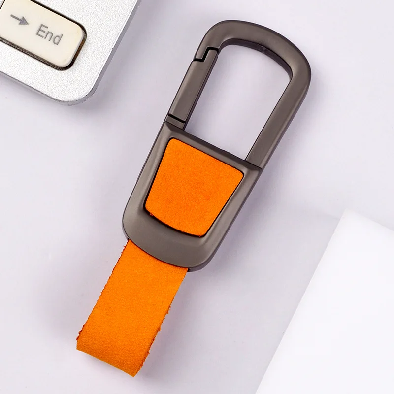 Luxury Leather Keychain - Classic Key Ring Holder & Bag Charm Gift Accessory
