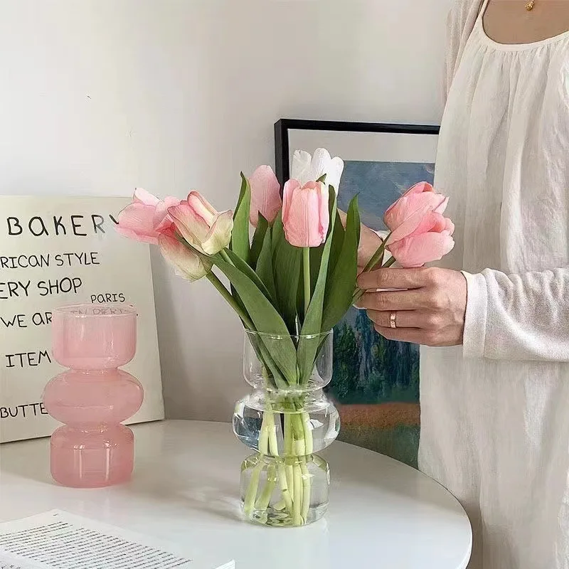 

Европейская винтажная стеклянная ваза, индивидуальные Креативные украшения для гостиной, офиса, контейнер для аквариумов