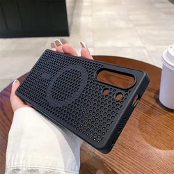 Magnetic Heat Dissipation Mesh Shockproof Soft Bumper Case with Mag - safe Compatibility - RedMagic 10 Pro (Black)