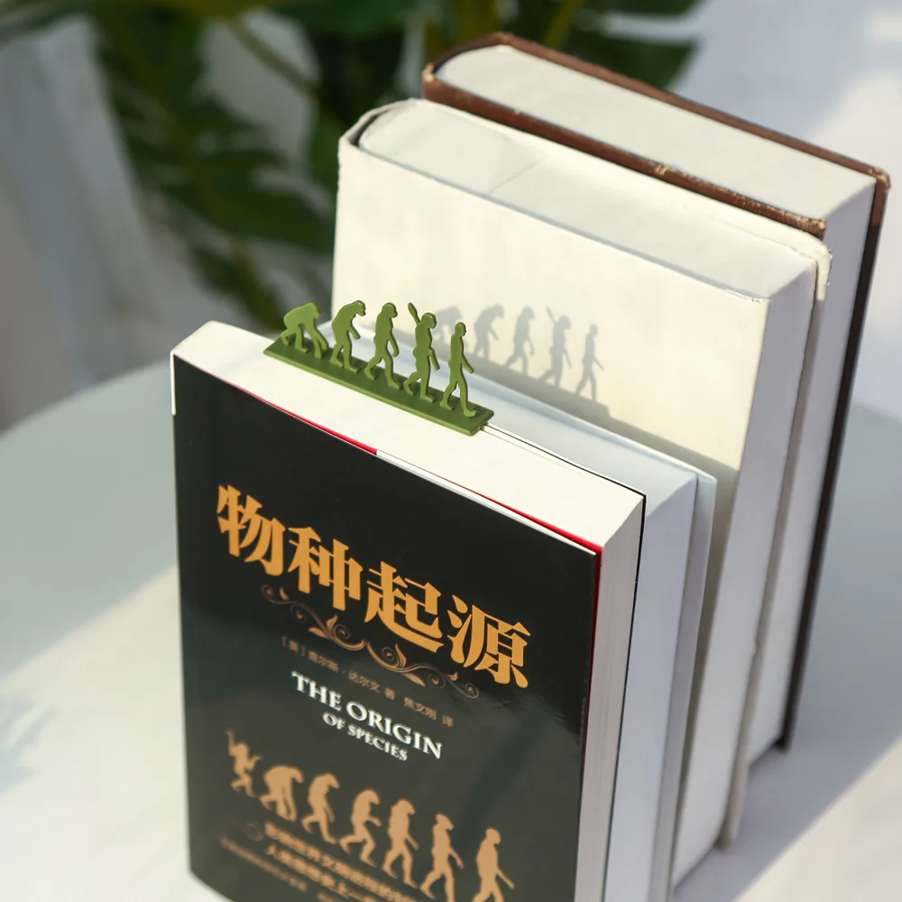 Evolution 책갈피 책갈피, 창의적이고 재미있는 플라스틱 문구, 귀여운 책갈피 플라스틱, 사무용품, 학생 교사 선물 용품