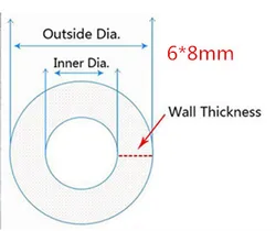 5-Meter Flexible Transparent Food-Grade Silicone Tubing for Gardens and Aquariums (6x8 mm)