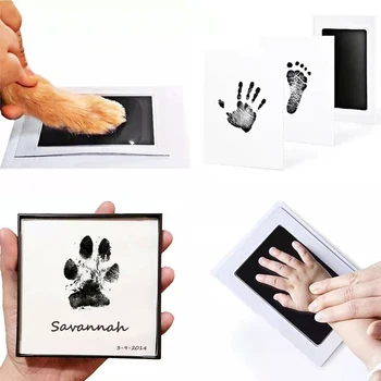 Pet Cat Dog Paw Print Kit di inchiostro Pad Sicuro Non tossico Impronte di bambini Doccia neonato Handprint Facile fai da te Touch Souvenir per animali domestici senza inchiostro