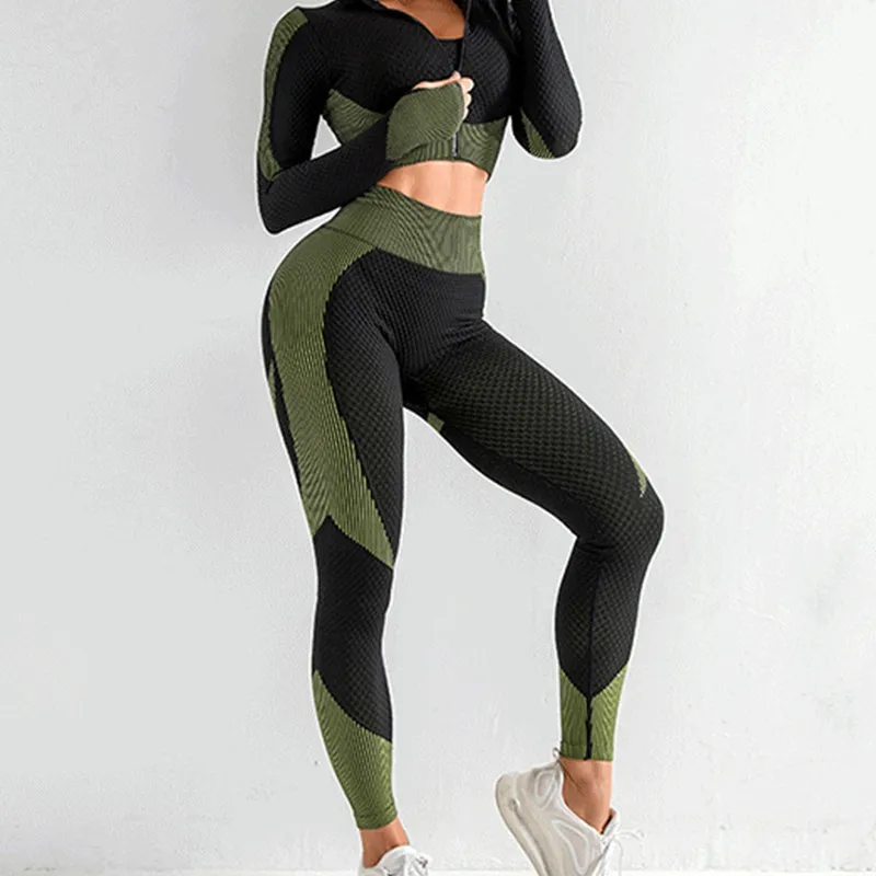 2021 Sexy Pacthwork color Legging Fitness leggins Slim legins High Waist Leggings Woman Pants Keep fit Push Up Leggings Fitness