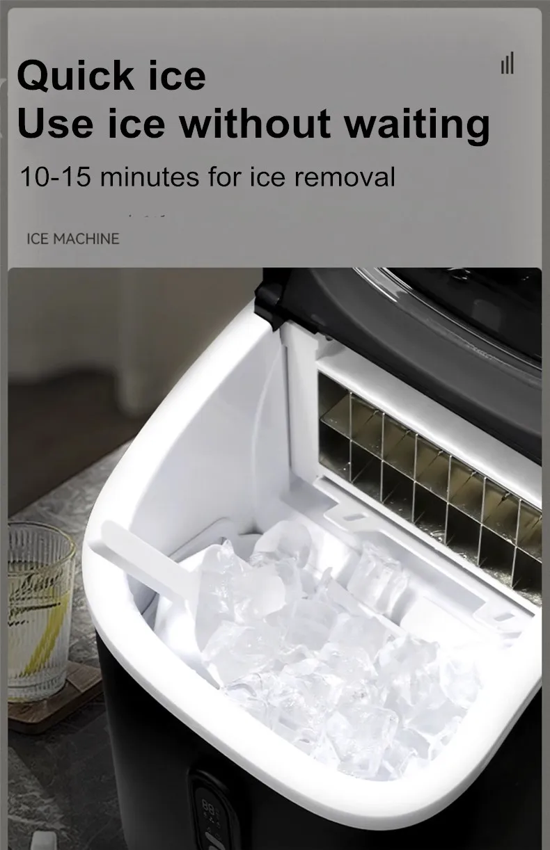 220V 20KG Ice maker Electric bullet cylindrical Ice Cube Maker via Automatic ice making Machine for Bar Home Kitchen Office