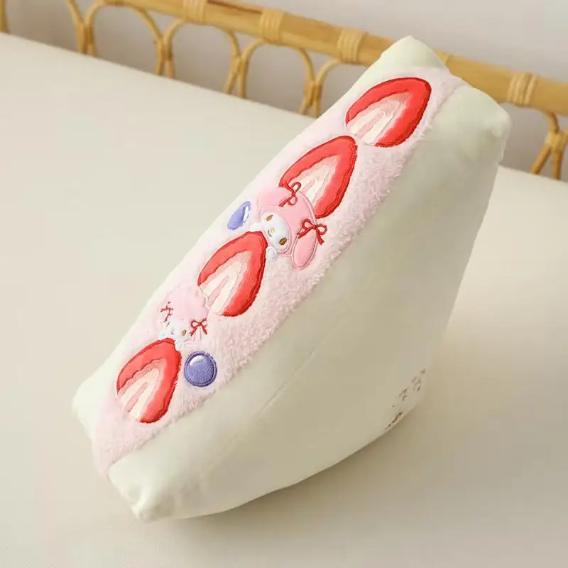 Sanrio Sandwich Shape Plush Pillow Kuromi My Melody Cinnamoroll Fruits Sandwich Cartoon Bolster Toys Home Decor Birthday Gift plush toys