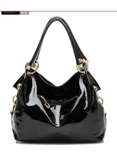  Women's Bag PU Leather Ladies Shoulder Bag Sequined Patent Leather Bag Casual Wild Hand Ladle Shoulder Bag Women 