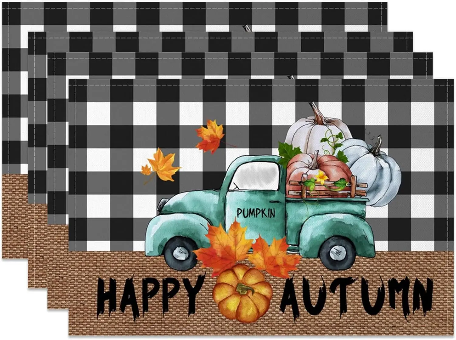 Autumn Pumpkin Farmhouse Table Placemats 5
