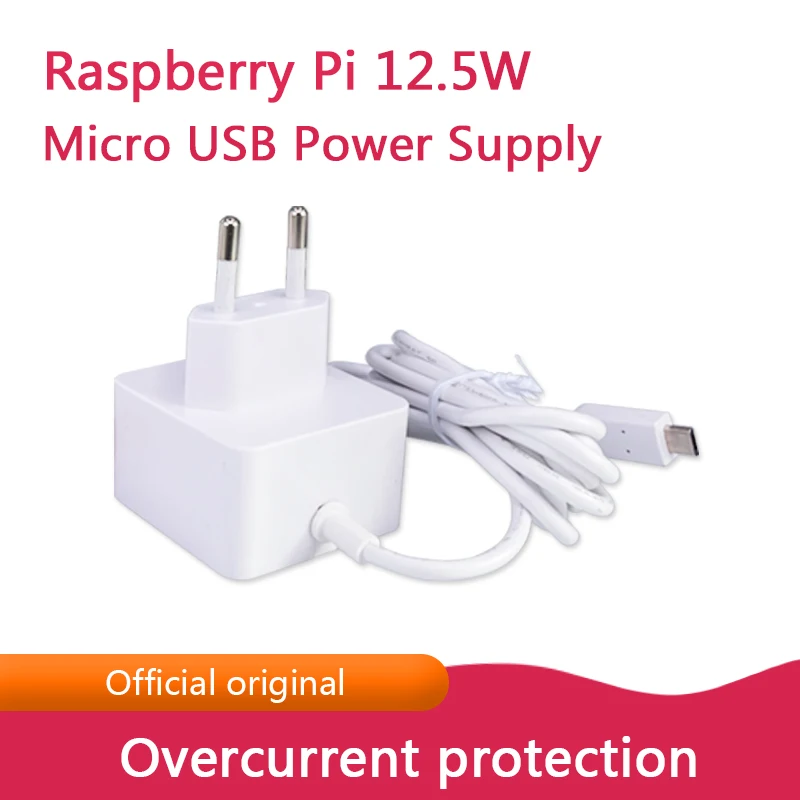 

Оригинальный блок питания raspberry pie с MICRO USB, 12,5 Вт, 5 В, а, мини-USB