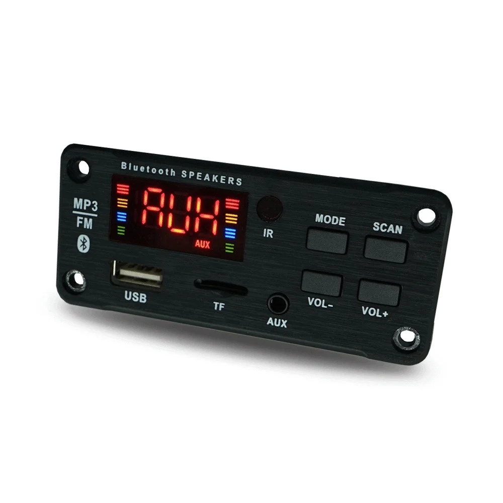 DC 5V 12V MP3 WMA Wireless Bluetooth 5.0 Decoder Board Car Audio Decoder Module USB FM TF Radio AUX input with Recording bluetooth transmitter fm radio module