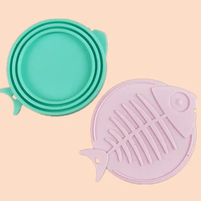 DOULEIN 5 Coperchi In Silicone Per Lattine Cibo Animali - Con Cucchiai, Hermetici E Lavabili - Foto 4