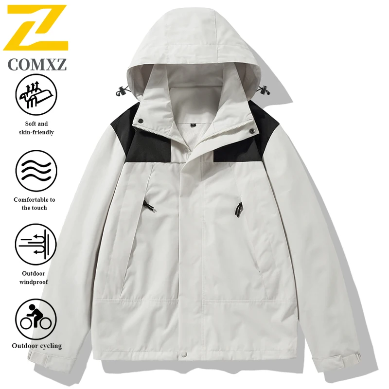 COMXZ Youth Couple's Windbreaker Waterproof Windproof Outdoor Jacket for Hiking Camping Fishing Summer Lightweight Sports Coat