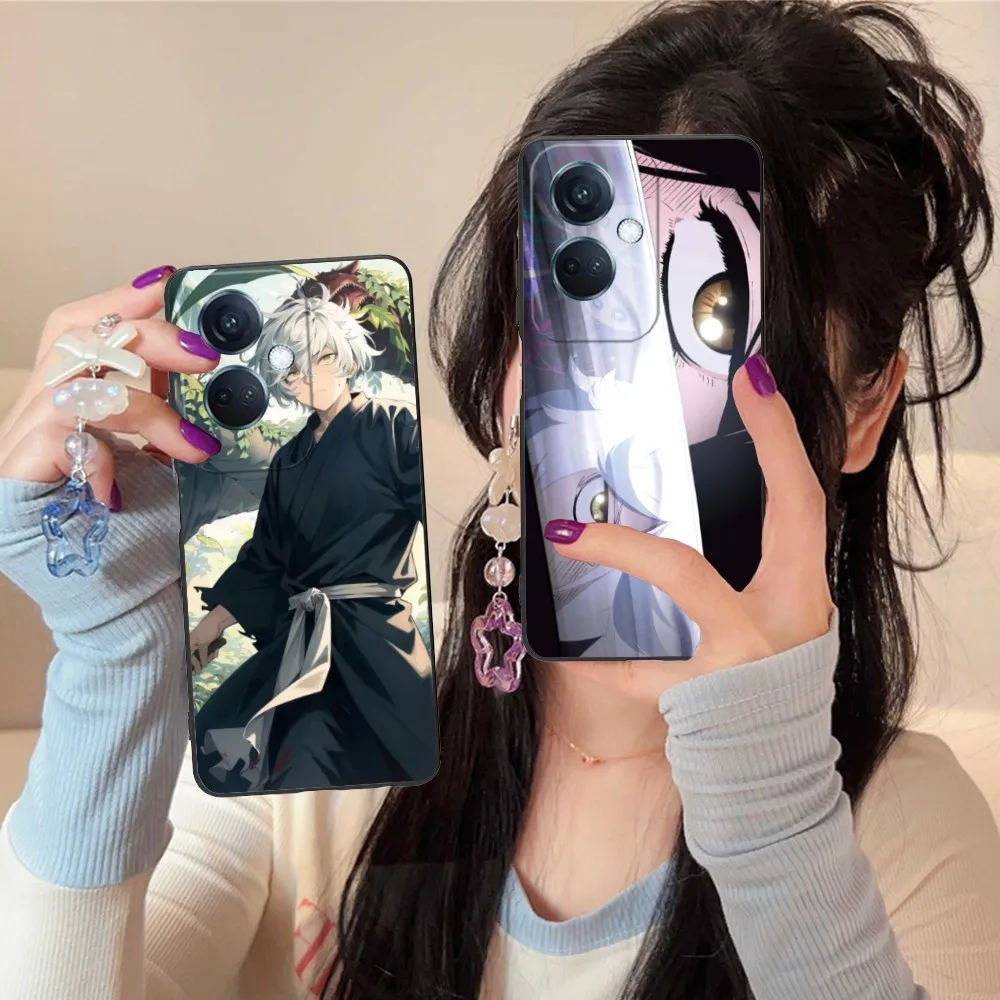 Anime Hell Paradise Mobile Phone Case For Oppo Find X5 X3 X2 A93 Reno 8 7 Pro A74 A72 A53 Black Soft Phone Cover Funda