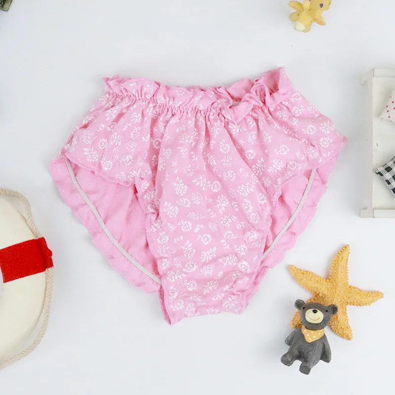 Little Q Newborn pure cotton underwear Girls 100% cotton fashion panties Baby floral clothes Child elastic waist bottom for girl