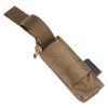 Tactical Magazine Pouch Open Pistol Single Mag Bag Molle Flashlight Pouch Torch Holder Hunting Knife Holster Shooting Airsoft 5