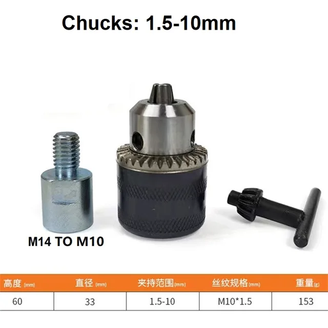 M10 Angle Grinder Electric Hand Drill Socket Chuck Conversion Collet