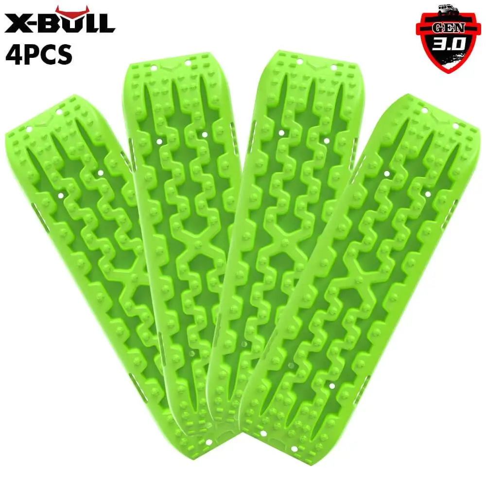 X-BULL Recovery tracks Sand tracks 2 Pairs Sand / Snow / Mud 10T 4WD Gen 3.0-Green