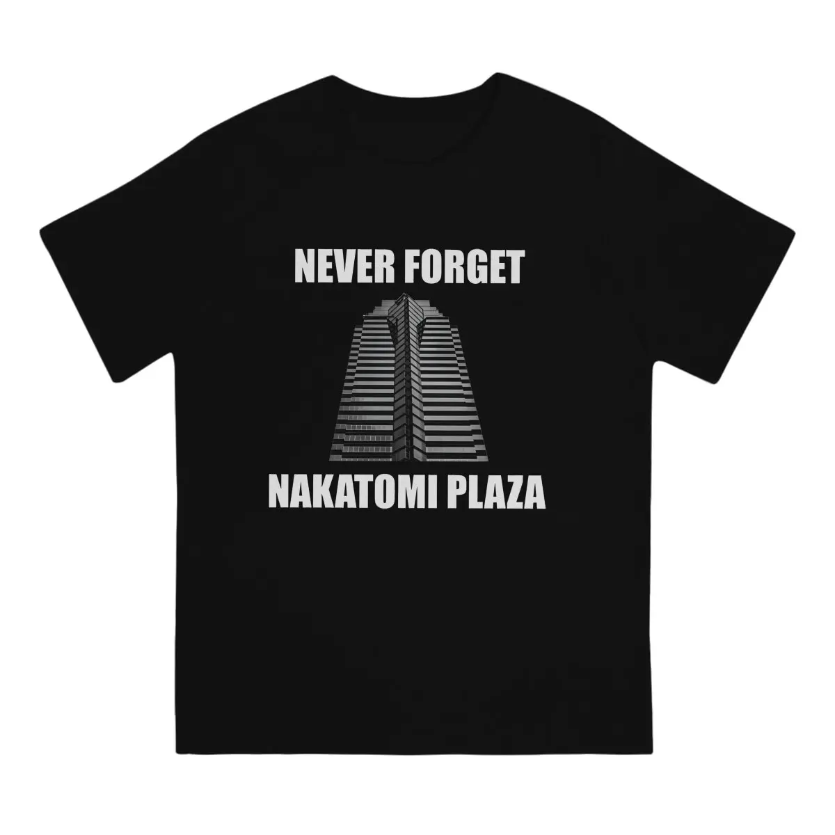 

Футболка мужская с круглым вырезом и надписью Nakatomi Plaza
