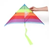 New Colorful Triangle Rainbow Kite Flying Toys Kite For Children Kids With 30M Kite String Kids Outdoor Fun Sports Kites Toys 4