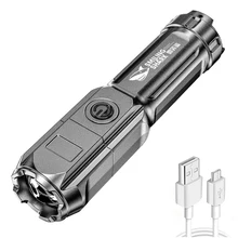 

USB Rechargeable Zoomable Flash Light Ultra Bright Flashlight Tactical Torch Outdoor Camping Hiking Fishing Multi-function Torch
