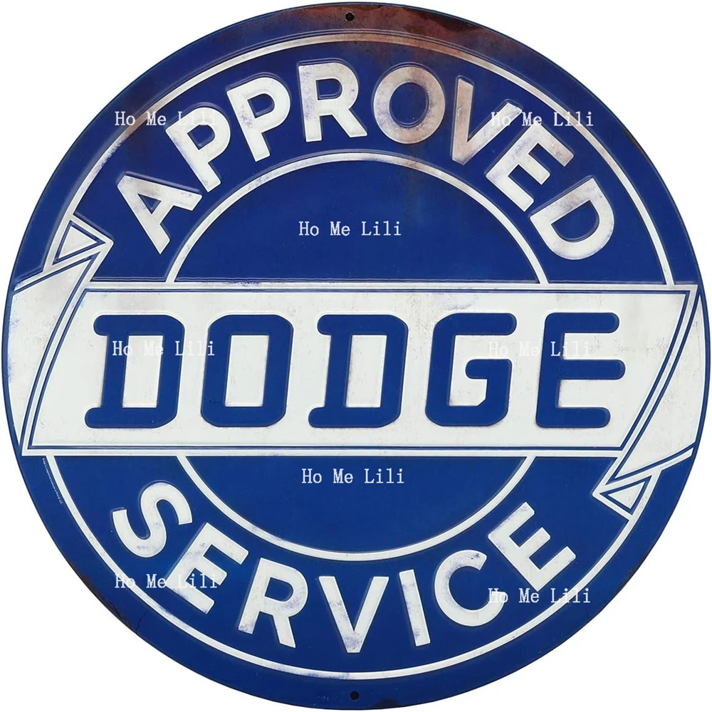 

Approved Service Round Metal Sign Vintage For Garage Or Man Cave Decor