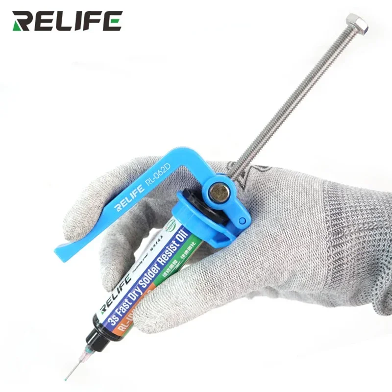 RELIFE RL-062D 노동 절약형 솔더 페이스트 부스터, UV 솔더 마스크 잉크, 마더보드 수리 도구용 용접 오일 푸셔, 5-10CC, 신제품 RELIFE RL-062D 노동 절약형 솔더 페이스트 부스터, UV 솔더 마스크 잉크, 마더보드 수리 도구용 용접 오일 푸셔, 5-10CC, 신제품