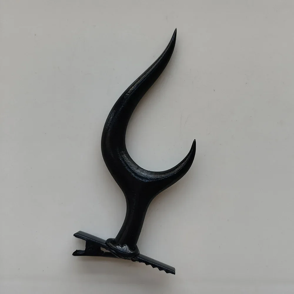 Anime Hazbin Hotel Alastor cosplay accessories Unisex Red Monocular Eyeglass Headwear Antler Horn Hairpin Demon Hair Clip