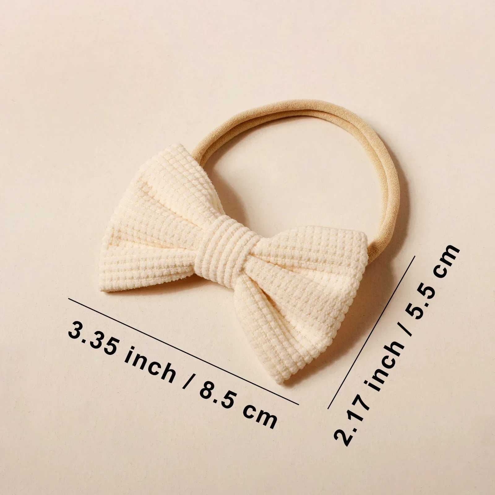 Bow Elastic Headband Hot Sale Baby 4pcs Corduroy Waffle Soft Nylon Top Knot For Infant Girls Party Fashion Decor Hair Accessory