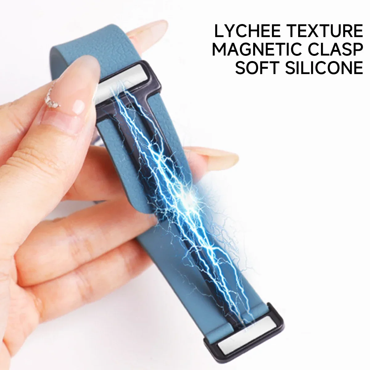 Magnetic Silicone Strap for Smartwatch - 20mm/22mm, Versatile Fit Bracelet