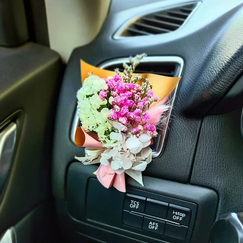  STACTOM Mini Dried Flowers Bouquet Car Perfume Air Freshener ,Mini  Bouquet Car Air Vent Clip Car Interior Decoration, Air : Automotive