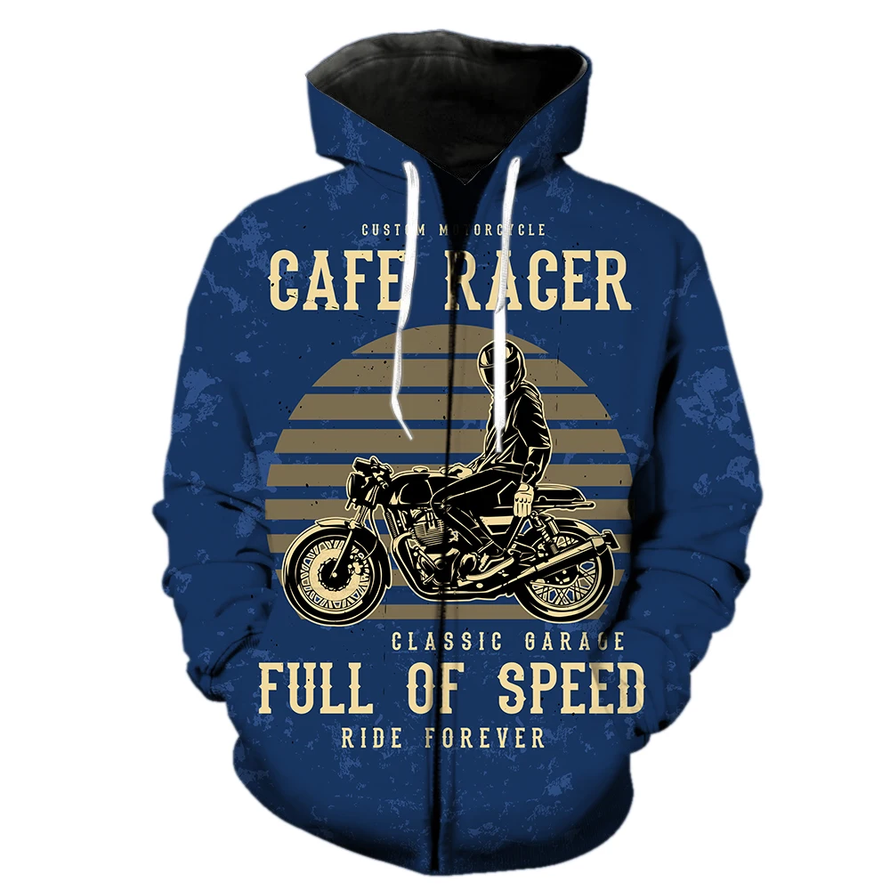 

Cartoon Punk Style Motorcycle Men's Zipper Hoodies Cool 3D Printed Hip Hop Fashion Harajuku Sweatshirts Unisex Teens Casual Tops