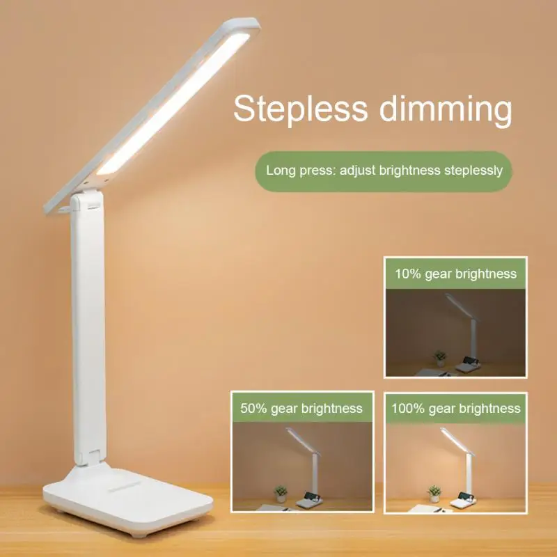 

Desktop Led Table Lamp Eyes Protection Touch Dimmable LED Light Student Dormitory Bedroom Reading USB Rechargable Desk Lamp Gift