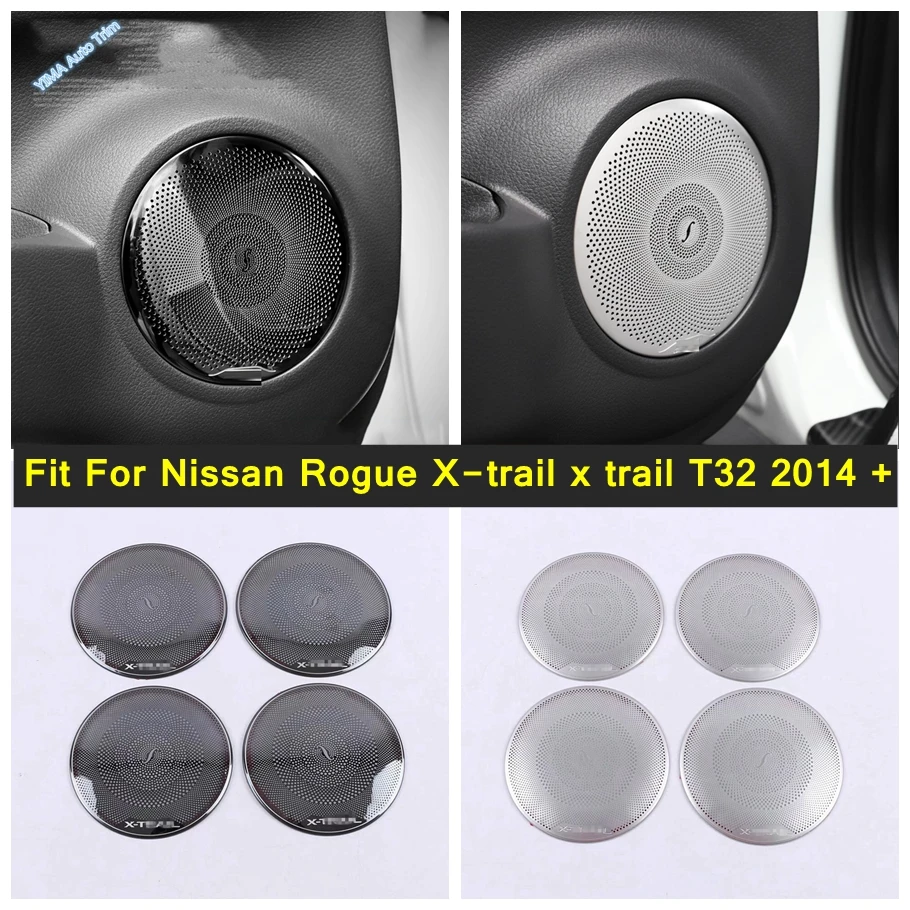 

Interior Door Music Stereo Speakers Horn Cover Trim 4PCS Fit For Nissan Rogue X-trail x trail T32 2014 - 2020 Black Accessories