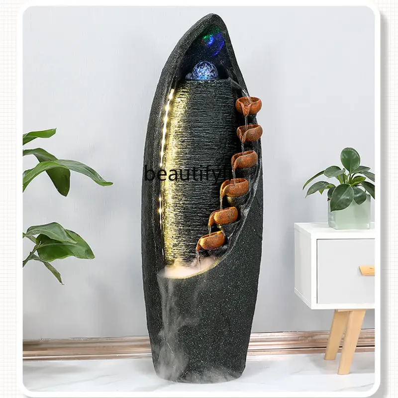 

yj Living Room Water Fountain Decoration Lucky Circulating Water Floor Indoor Simple Decoration Good Fortune Ball