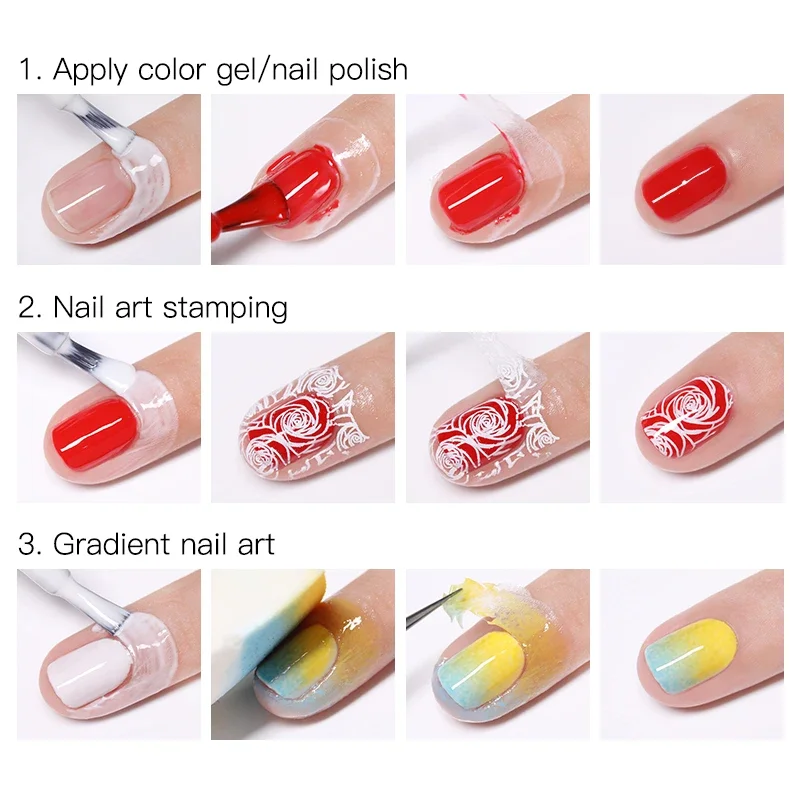 LILYCUTE 5/7ml Anti-freezing Latex Tape Peel Off Protect Nail Polish Odor-Free Cuticle Guard Cuticle Protector Nail Art Varnish