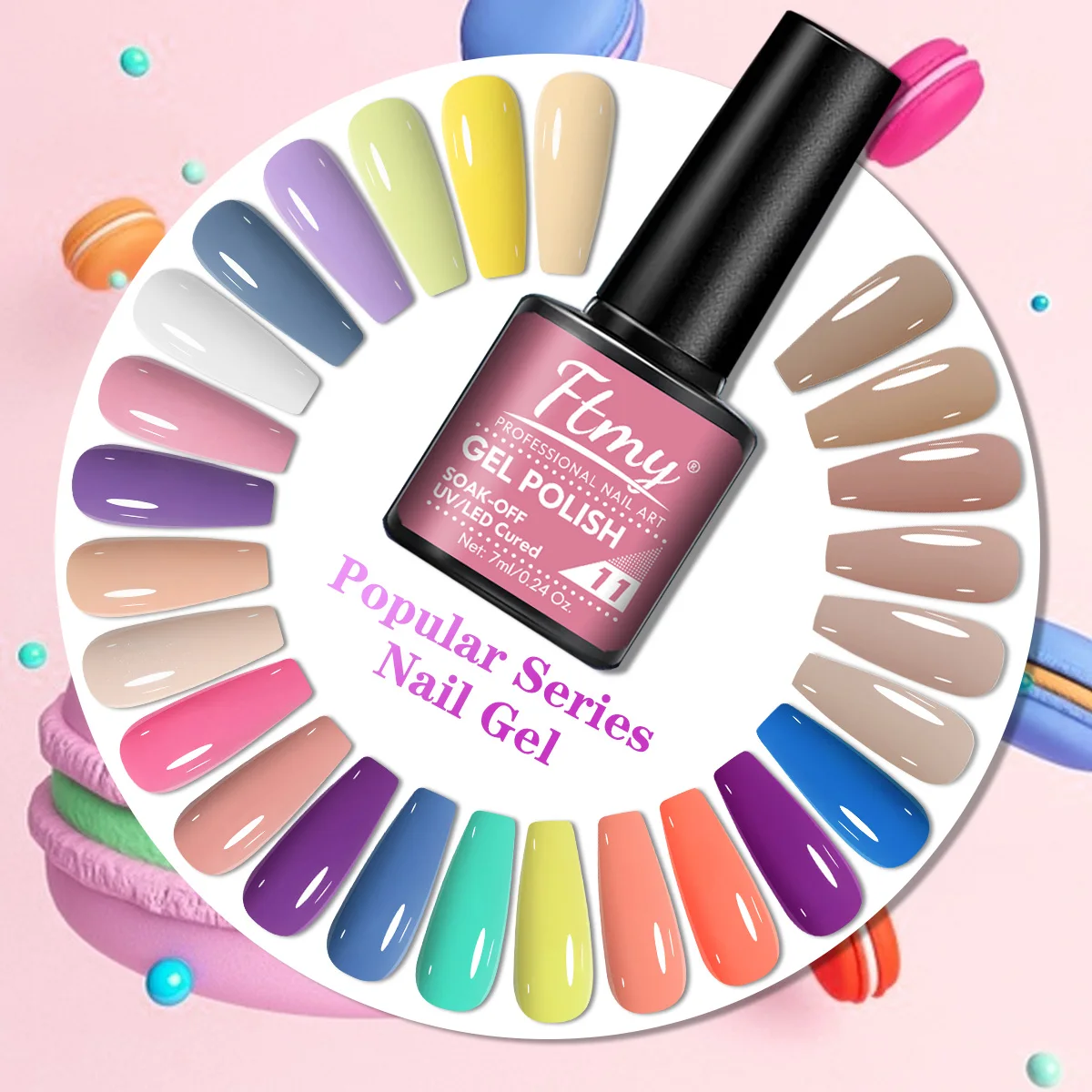 Bright and Vibrant Gel Nail Polish - Ideal for Spring and Summer Manicures - UV/LED Soak Off Varnish