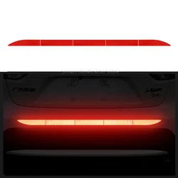 Set of 5 Reflective Car Bumper Safety Decals - Enhanced Night Visibility Exterior Trim Stickers (Red)
