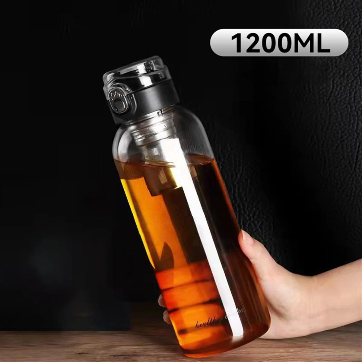 BAAU High Capacity Tea Cup ,Water Separation, High Temperature Resistant, Portable Glass Tea Cup,Vehicle Portable Water Cup B