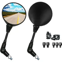 1 Pair of Motorcycle Rearview Mirror Round Foldable M8 M10 for Street Bikes Sport Bikes Scooters Cruisers ATV Motorcycles