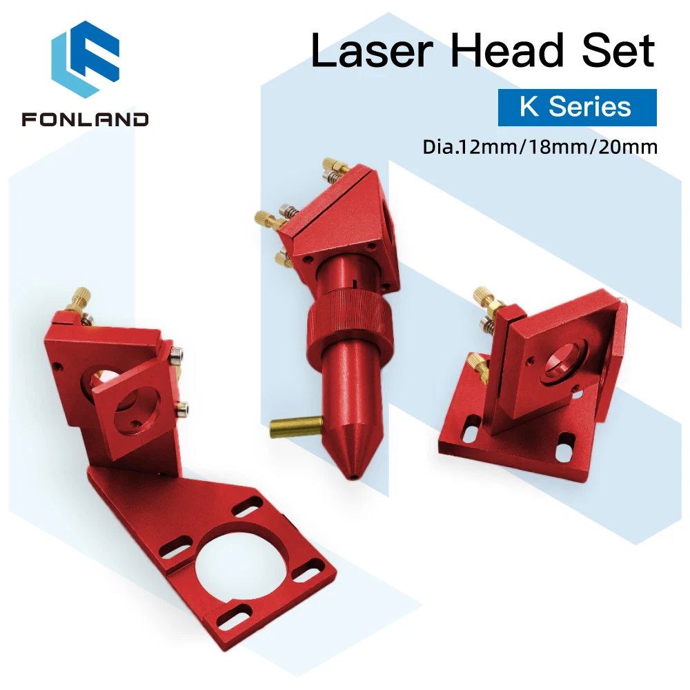 Fonland K Series Co2 Mini Set Di Teste Laser D12 18 20 Obiettivo Per Il Taglio Di Incisione Laser 2030 4060 K40
