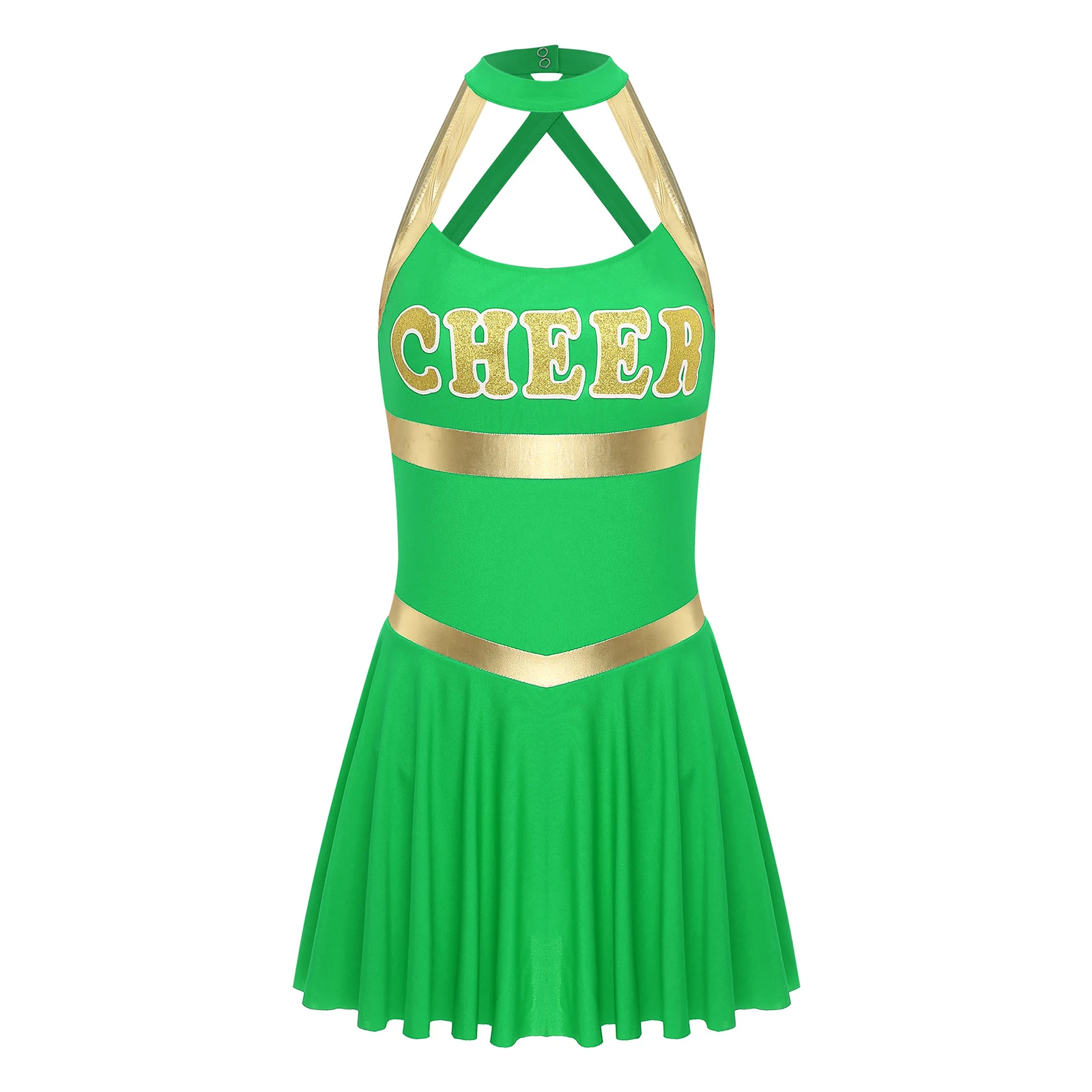 Womens Cheerleading Uniform Cheerleader Costume Youthful Schoolgirl Carnical Cosplay Outfits Call of the Night cosplay Dress