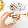 1pc Mini Creative Acrylic Music Box Hand Windup Metal Movement Octave Box Transparent Birthday Valentine's Day New Year Gift 4