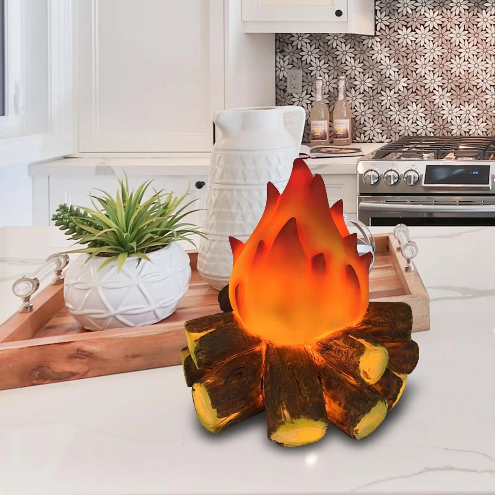 Charcoal Flame Festival Decorative Light Fireplace Decorative Lantern