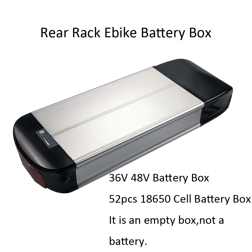 36V SSE Dolphin3 Ebike Battery Box Rear Rack Ebike Empty Battery Case