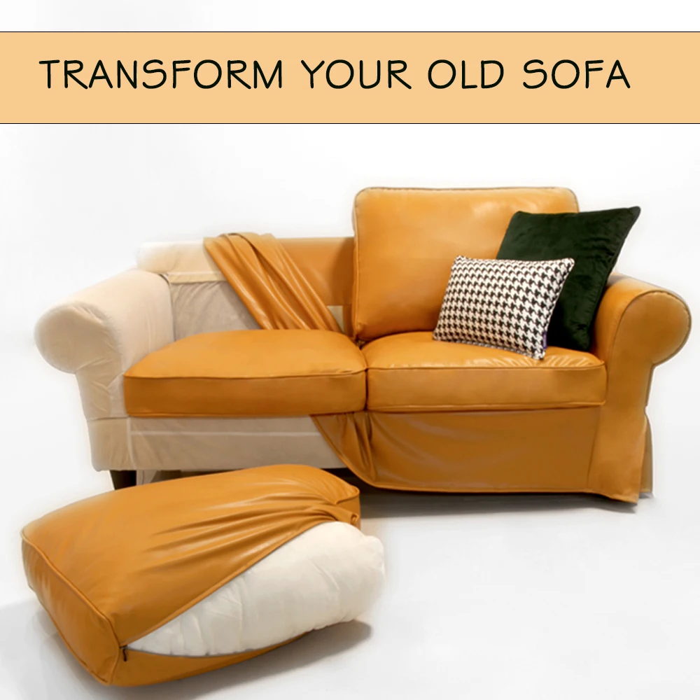 CRIUSJA velvet Couch Covers for Ektorp Loveseat,2 seat Sofa Covers for 2 Cushion Small Couch, Sofa Slipcovers Living Room
