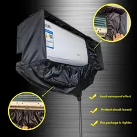 100 cm 39,3 pouces grand noir climatisation nettoyage couverture mural étanche poussière lavage sac d'eau protecteur Kit de nettoyage 2
