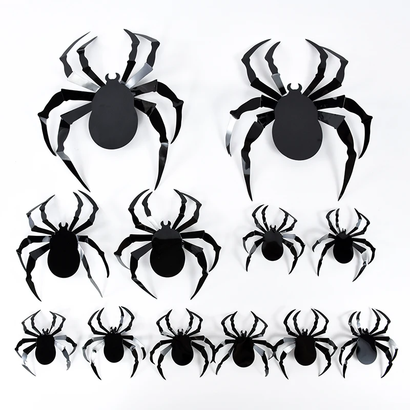 48Pcs 3D Bat Wall Sticker Black Spider Ghost Halloween Decoration for Party Home Bedroom Bar Halloween Horror Props Supplies